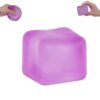 Siporui 5cm/1.97in Ice Cube Squishy Fidget Toy for Kids Ages 3+ & Adults – Slow Rising Gel Filled Sensory Squeeze Cube for Desk, Classroom, Office, Party Favors (Purple)