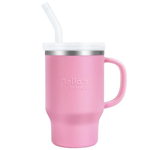 Sippy Cups for Toddlers 1-3, Spill-Proof 9oz Stainless Steel Toddler Tumbler with Handle, Leak‑Proof Baby Straw Cups, My First Tumbler, Birthday Gifts for 1 Year Old Girls Boys, BPA-Free, 1 Pack