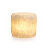 Sissi & yaya Marble Jade Rechargeable Touch Table Lamp, Natural Stone Shaped Atmosphere Night Light, Bedside Lamp for Bedroom (Cylindrical lamp)