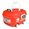 Sisyeuo Rolling Storage Box with Handle Rounded Corner for Toy Organization and Play Car Shape Toy Organizers for