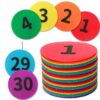 Sit Carpet Classroom Dots,30Pack Sitting Floor dotss,6 Colors Rug Circles Markers Dots with Numbers 1-30 for Teacher Supplies Elementary School Kindergarten Classroom Must Have Decoration