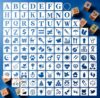 sitensuo 108 pcs of Letter-Based Baby-Themed Handmade Small Stencils, 1.5-inch Reusable Painting Stencils for Children Craft Items, Suitable for Parent-Child Interaction, Home Decoration and Toy