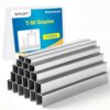 SITLDY Heavy Duty T-50 Galvanized Staples 2184-Count 5 Sizes Includes: 1/4", 5/16", 3/8", 1/2", 9/16" Assorted Size Project Pack, for Pneumatic, Electric T50 Stapler