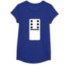 Six Blank Dominoes Game Halloween Costume Domino Game T-Shirt, Girls, Royal Blue, Large