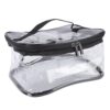 SIXRUN Clear PVC Toy Storage Bag with Sturdy Handle, Transparent Building Blocks Puzzle for Travel and Home