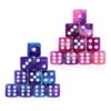 Six Sided Game Dices Set 20 Piece 16mm Acrylic Roll Dices with Rounded Corners and White Dots for Tabletop Play, Party Rounds, Classroom Math, and RPG Six Sided Game Acrylic Roll Tabletop Replacement