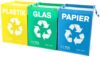 SIXTOL Sort Easy 3 Basic DE | Bin Separation Bag Set | 30 x 30 x 40 cm 3 x 36 L