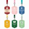 SJUDHHG 6 Pcs Hall Pass Lanyards and School Passes, Wooden Classroom Passes, Lobster Claw Clasp for Hall, Restroom, Library, Office and Nurse, Back to School Gift