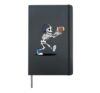 Skeleton Playing Football Hardcover Journal, Black