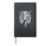 Skeleton X-Ray Baby Boy Halloween Pregnancy Announcement Mom Hardcover Journal, Black