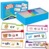 SkilLify Word Family Build Book, 40 Read and Rhyme Flip Books, Learn to Read Phonics Flash Cards, Sight Words Flash Cards Kindergarten Flip Books for Kids Homeschool Preschool Learning Activities