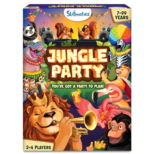 Skillmatics Card Game - Jungle Party, Fun Family Card Game of Strategy & Luck, Party Game, Gifts for Girls & Boys Ages 7, 8, 9 & Up