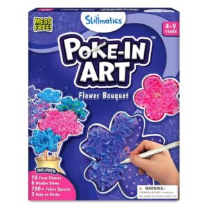 Skillmatics Poke-in Art – Flower Bouquet, Mess-Free Wood Craft Kit