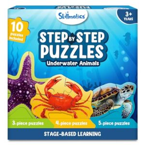 Skillmatics Step by Step Jigsaw Puzzles – Toddler Toys & Games, 40 Pieces