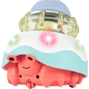 Skip Hop Baby Crab Crawl Toy Stack & Crawl 4-in-1 Sensory Development Infant Tummy Time Toy with Lights Sounds and Music Age 5m+