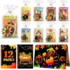 Skrajoi 24Pack Thanksgiving Scratch Art Coloring & Card Kids Party Favors