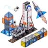 SKTMYY 61 PCS Space Toys Magnetic Tiles for Kids Ages 4-8 with Cars