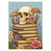 Skull Puzzles for Adults 1000 Pieces, Mushroom Wildflower Book Jigsaw Puzzles, Vintage Floral Skeleton Puzzle