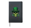 Skull with Top Hat - St. Patrick’s Day Hardcover Journal, Black