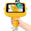SKYBASIC Digital Microscope for Kids, 3" Screen 1000X Handheld Microscope HD Pocket Portable Microscopes Camera, Science Edu Fun Birthday Gifts Toys for Ages 4-12 Children Students Boys Girls -Yellow