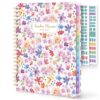 SKYDUE Teacher Planner 2026-2027 Academic Year, 8.5" x 11" Teacher Lesson Planner with Monthly Tabs & Stickers, Lesson Plan Book 26-27, Floral
