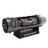 SKYMECHMAN 1/18 Scale 3D Printed WS-15 Turbofan Engine Model Kit (50+ PCS)
