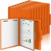 Skyygemm 24 Pcs Back to School Classification Folders Letter Size, 1 Divider Pressboard File Folder with Fasteners, Expanding File Organizer Bulk for Teachers, Office Employee, Coworker (Orange)