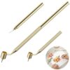 Slanting Fine Line Paint Pens, 2 Pcs Detailing Liquid Writing Pens, 0.5 mm/0.7 mm Precision Paint Touch Up Pens, Retro Metal Fineliner Painting Pens, Portable Tools for Drawing, Scratch Repairing