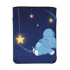 Sleeping Hippo Book Sleeve with Zipper Front Pocket for Hardcover