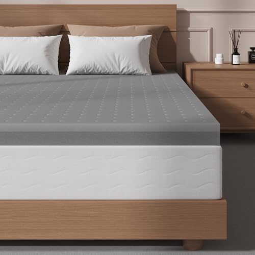 Sleepmax Extra Firm Mattress Topper Queen Size 3 Inch - Cooling Memory Foam Bed Topper - Back Pain Relief - High-Density Foam Pad for Extra Support - No Odor, CertiPUR-US Certified, Back Side Sleepers