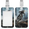 Sliding Id Badge Holder with Detachable Lanyard & Clear Window
