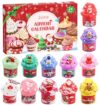 Slime Advent Calendar 2026, Christmas Countdown Calendar 24 Days, Different Butter Cloud Fluffy Slime DIY Kit for Girls and Boys, Non-Sticky and Safe