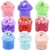 Slime Kit 9 Pack, with 3 Jelly Cube Crunchy Slime 3 Cloud Slime 3 Butter Slime, Soft & Non-Sticky, Party Favor for Girls and Boys Stress Relief Toy
