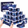 Slime Party Favors, 24 Pack Galaxy Slime Kit, Stretchy & Non-Sticky, DIY Stress Relief Putty Toy, Space Party Supplies, Birthday, Valentines, Classroom Reward for Girls Boys