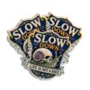 Slow Down Life is Not A Race Snail Skull Graphic Print Decal Sticker for Skateboards car Truck Bumper Windows Water Bottles Tumbler laptops Phone case