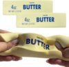 Slow Rebound Cute Butter Squeeze Stress Balls, 2026 New Squeeze Ball Realistic Butter Stick Soft Squeeze Toys, Upgrade Stress Relief Fidget Toys Wet Slow Rebound Stress Relief Toy (1, Yellow) (2Pcs)