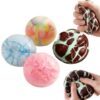 Slow Rising Squeeze Squishies Balls 4 Pack, Marble Pattern Soft Stress Balls, Portable Pocket Sized Hand Play Fidget for Adults Office Desktop Decor Party Favors