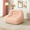 Small Bean Bag Chair for Adults, Floor Lounge Chair for Living Room (Pink)