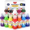 Smallbudi 12 Colors Washable Finger Paint Set for Kids 2 Oz/60 ml