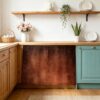 Small Cabinet Curtains for Kitchen Under Sink Skirt for Bathroom Burnt Orange Ombre Dishwasher Curtain Cover Modern Abstract Art Oil Paint Gradient Desk Curtain Skirt Drape for Classroom 11"x13"