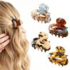 Small Hair Claw Clips for Women, Acetate Hair Claw Clips, 4Pcs