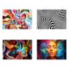 Small Jigsaw Puzzles for Adults Challenging Puzzle Small Puzzles Mini Jigsaw Puzzles for Teens 150 Pieces Micro Tiny Puzzle Abstract Black White Stripes Travel Puzzles 6 x 4 inch 4 Packs