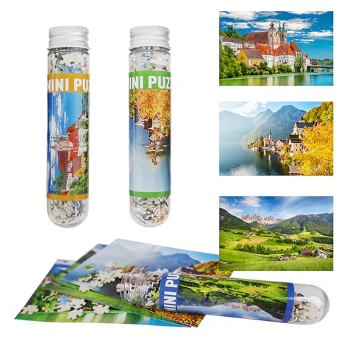 Small Jigsaw Puzzles for Adults Mini Jigsaw Puzzles Challenging Difficult Puzzles Alps Austria Hallstatt Lake Steyr Landscape 150 Pieces Puzzles Home Decor 6 x 4 in, 3 Pack
