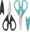 Small Kitchen Scissors 8-inch, iBayam 2 Pack Kitchen Shears All Purpose
