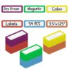 Small Magnetic Name Tags with Color Border Labels,54PCS