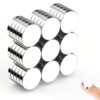 Small Magnets for 3D Printing - AUWHEMITY 45 Pack 10x2mm Rare Earth Magnets for Crafts, Refrigerator, DIY, Hobbies, School, Kitchen & Office