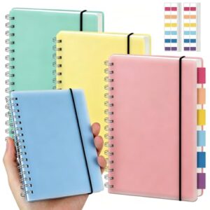 Small Spiral Notebooks 3.5 x 5.5 in College Ruled, Mini Spiral Notebook
