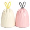Small Trash Bags 4 Gallon, Cream Yellow + Ice Berry Pink