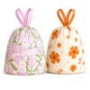 Small Trash Bags 4 Gallon, Yellow Flower + Rabbit and Flower