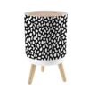 Small Trash Can with Lid Composition Book Cover Seamless Abstract design black composition 1.8 Gallon/7L Garbage Can Waste Bin with Press Top Lid Legs Waste Basket for Bathroom Kitchen Bedroom